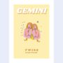 Gemini Zodiac Print, thumbnail 2 of 2