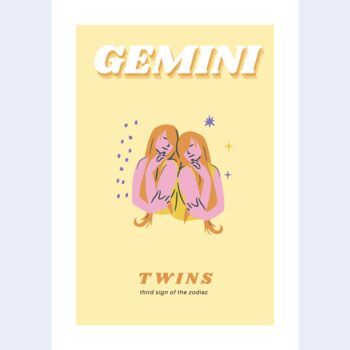 Gemini Zodiac Print, 2 of 2