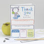 Thank You Teacher Personalised Keepsake Card, thumbnail 1 of 2