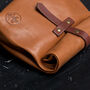 Leather Roll Down Ditty Washbag, thumbnail 3 of 4