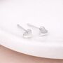 Sterling Silver Heart Micro Stud Earrings – 4mm, thumbnail 1 of 9