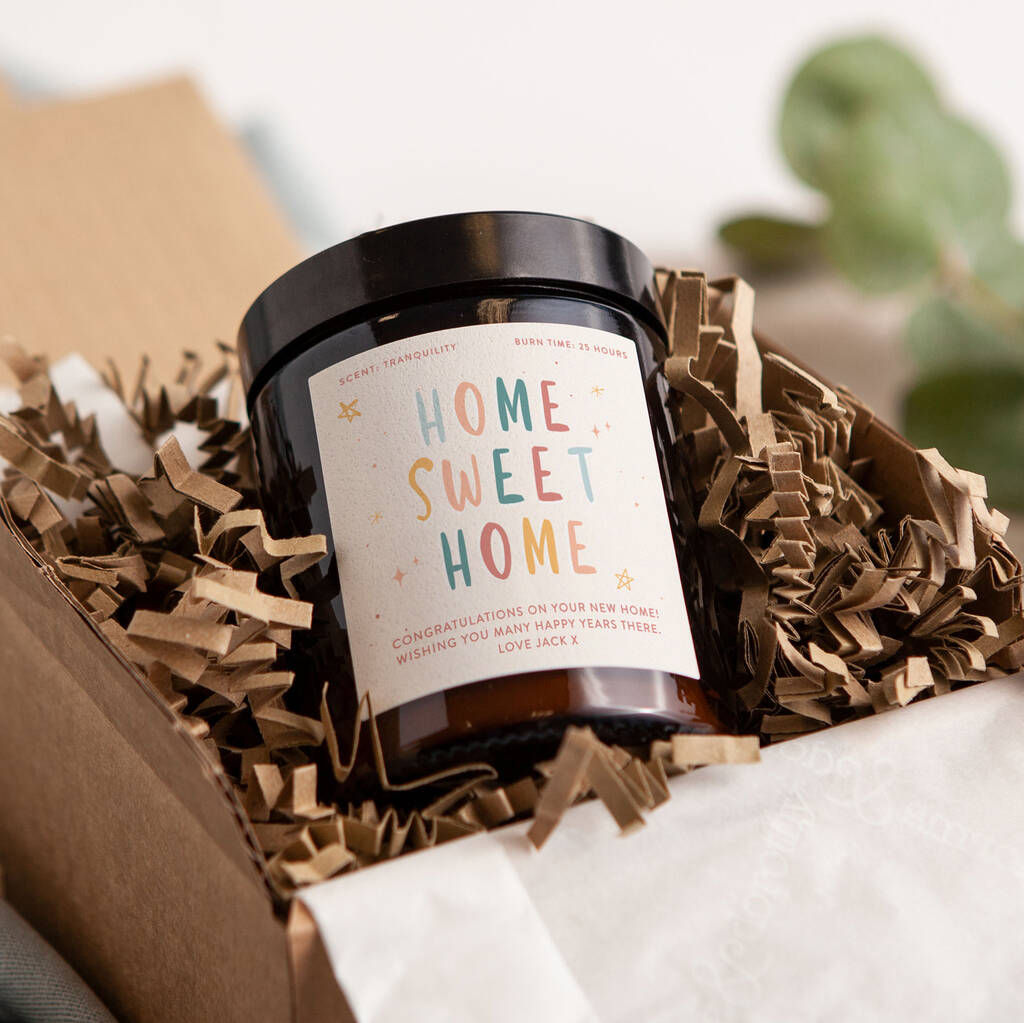 Housewarming Gift Home Sweet Home Candle By Kindred Fires