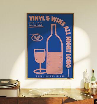 Wine And Vinyl Poster, 7 of 8