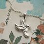 Sterling Silver Hummingbird Necklace, thumbnail 1 of 6