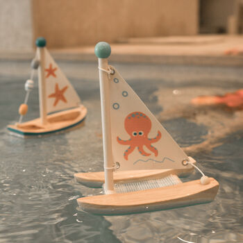 Little Tribe Wooden Catamaran Sailing Boat | Age Two+, 2 of 10