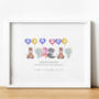 Personalised Children's Name Print | Nursery Wall Art | Balloon Animals, thumbnail 1 of 10