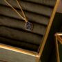 Elara's Black Druzy 18k Gold Plated Star Pendant, thumbnail 1 of 5