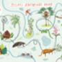 Personalised Rainforest Adventure Map, thumbnail 9 of 10