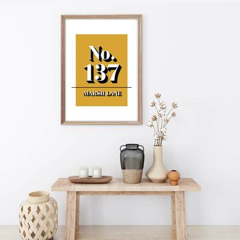 Personalised House Number And Address Print, 10 of 11