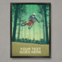 Personalised Mountain Bike Trail Jump Poster, thumbnail 1 of 6