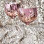 Pink Bloom Electroplated Gin Glass, thumbnail 3 of 3