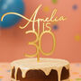 Personalised Mirrored Acrylic Cake Topper For Birthdays, thumbnail 1 of 2