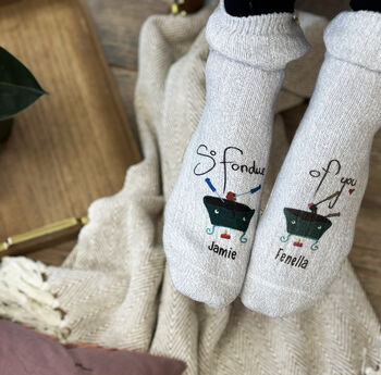 Personalised Fondue You Snug Socks, 2 of 6