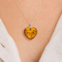 Sterling Silver Baltic Amber Heart Necklace, thumbnail 2 of 11