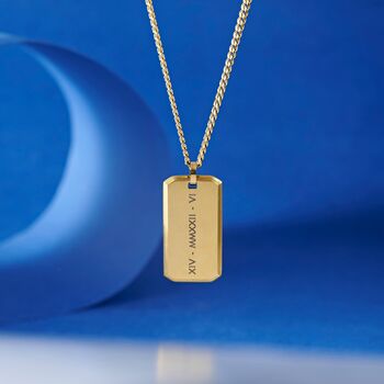 Engraved Tag Pendant Necklace For Men And Women, 2 of 12