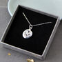 Sterling Silver Chunky Stamped Heart Medallion Necklace, thumbnail 2 of 8