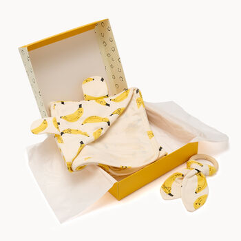 Banansplit Sleepsuit, Blanket, Hat And Teether Gift Set, 7 of 11
