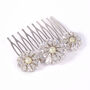 Crystal And Pearl Wedding Hair Comb 'Ellen One', thumbnail 2 of 2