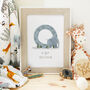 Personalised Elephant Initial Nursery Print, thumbnail 1 of 8