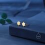 Sterling Silver Minimalist Star Of David Star Stud Earrings, thumbnail 2 of 12