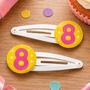 8th Birthday Hair Clips, thumbnail 2 of 2