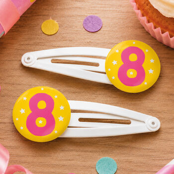 8th Birthday Hair Clips, 2 of 2