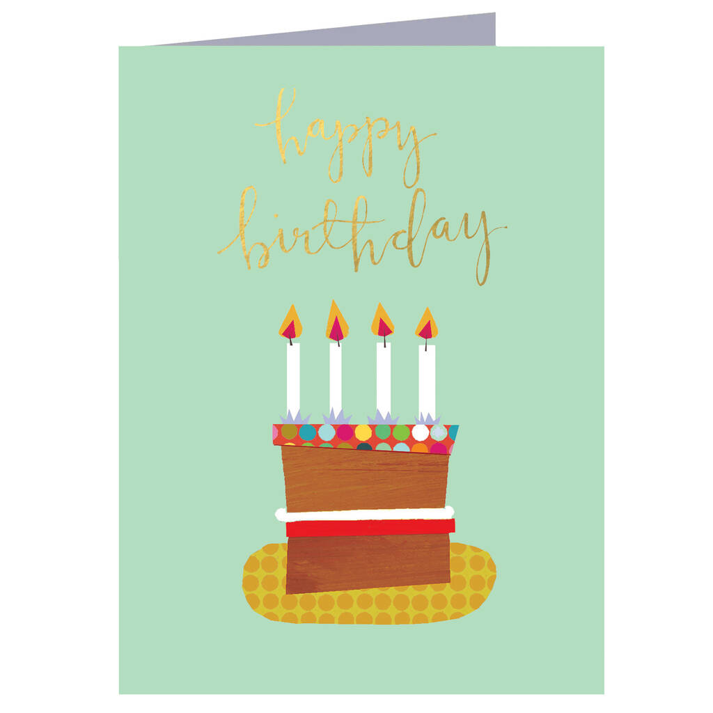 Mini Happy Birthday Cake Card By Kali Stileman Publishing