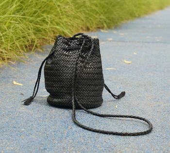Woven Leather Cross Body Bag, 4 of 11