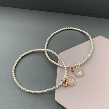 Personalised Birth Flower Charm Bracelet, 5 of 11