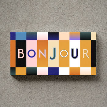 Bonjour Sign Personalised Print Gift, 7 of 10