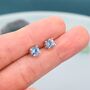 Natural Topaz Stud Earrings In Sterling Silver, thumbnail 5 of 12