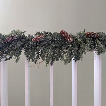 6ft Fir And Pine Cone Christmas Garland, 3 of 3