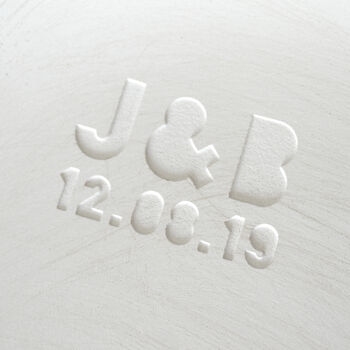 Engraved Initials Pottery Heart, 2 of 4