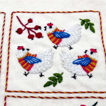 Twelve Days Of Christmas Festive Embroidery Kit, 6 of 12
