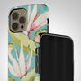 Teal Tropical Flowers Tough Case For iPhone, thumbnail 1 of 4