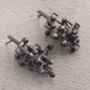 Silver Kinetic Stud Earrings For Relaxation, thumbnail 3 of 6
