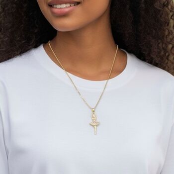 Personalised 18ct Gold Plated Ballerina Necklace, 12 of 12