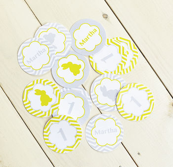 Chevron Personalised Party Decoration Pack, 7 of 8