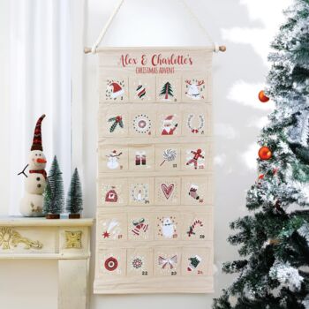 Personalised Fabric Fill Your Own Advent Calender, 4 of 6