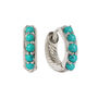 Kali Sterling Silver Turquoise Huggie Hoops, thumbnail 4 of 8