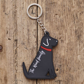 Black Labrador Key Ring Personalisation Available, 6 of 6