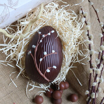 Dark Chocolate Pussy Willow Egg With Champagne Truffles, 2 of 7