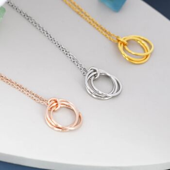 Three Interlocking Circles Pendant Necklace, 2 of 12