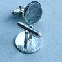 Personalised Moon Phase Sterling Silver Cufflinks, thumbnail 3 of 6