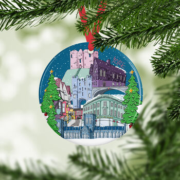 Personalised York Bauble, Skyline Ceramic Decoration, 2 of 4