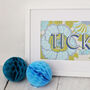 'Tickety Boo' Screen Print On Vintage Wallpaper, thumbnail 5 of 6