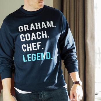 Mens Personalised 'Legend' Sweatshirt, 2 of 7