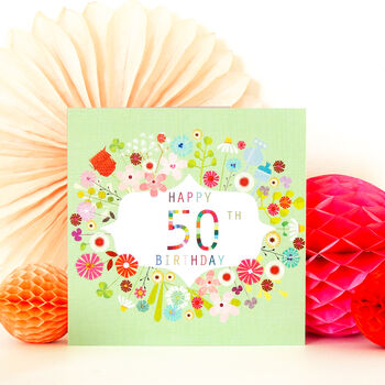 Floral 50th Birthday Card, 3 of 5
