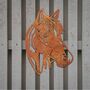 Rusted Metal Horse Head Stables Decor Wall Art, thumbnail 7 of 10