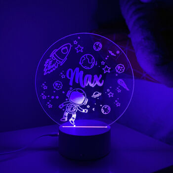 Personalised LED Space Theme Night Light, 4 of 5